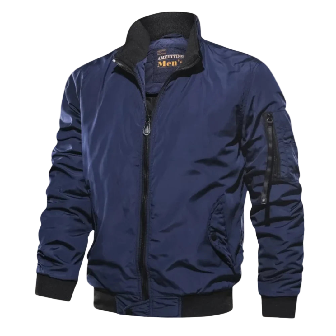 Lando Men's Jacket | Windproof Polyester, Classic Bomber Design 0