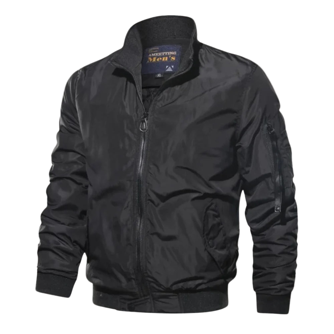 Lando Men's Jacket | Windproof Polyester, Classic Bomber Design 1