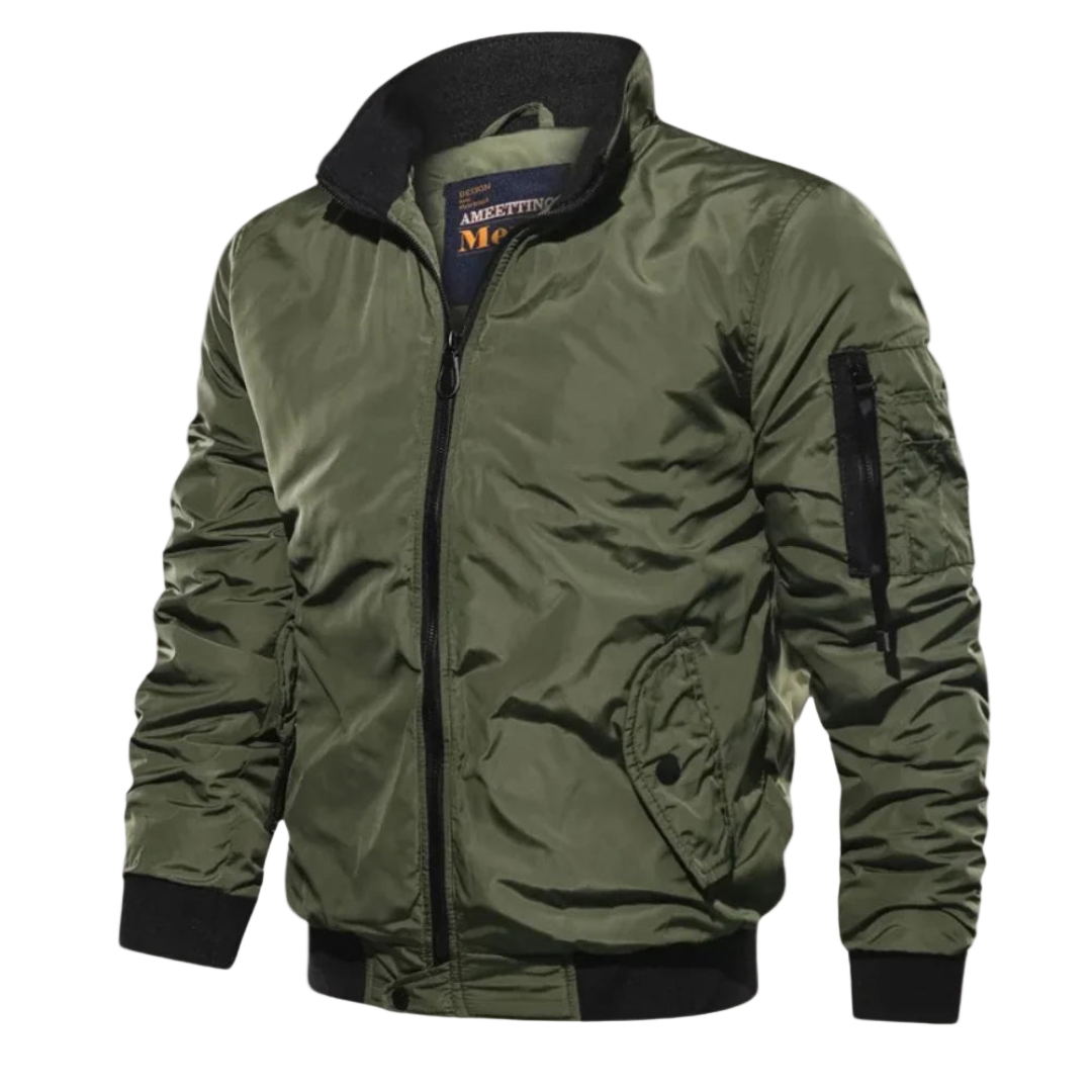 Lando Men's Jacket | Windproof Polyester, Classic Bomber Design 2