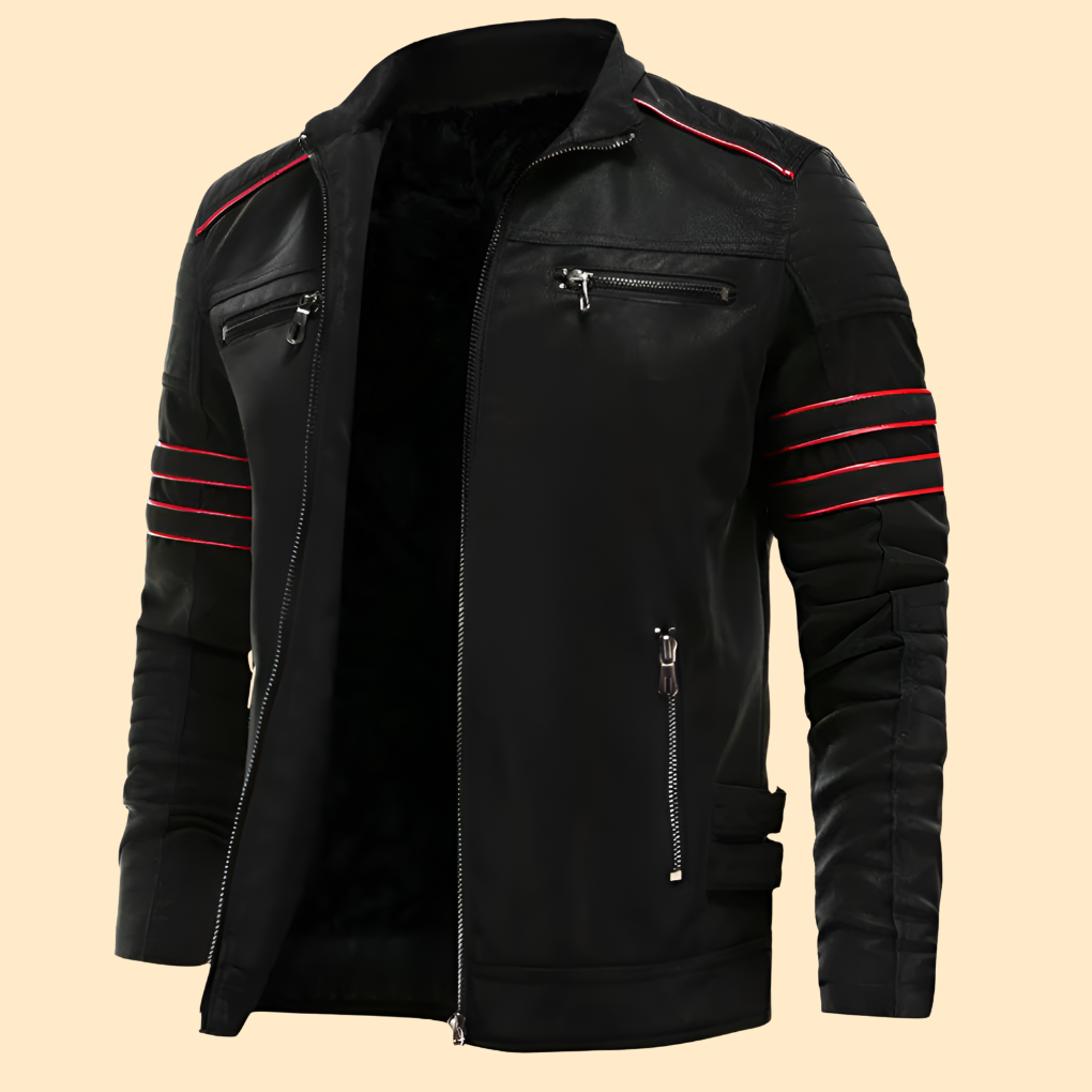 Luxe Men's Leather Jacket | Durable Weather-Resistant Design 0