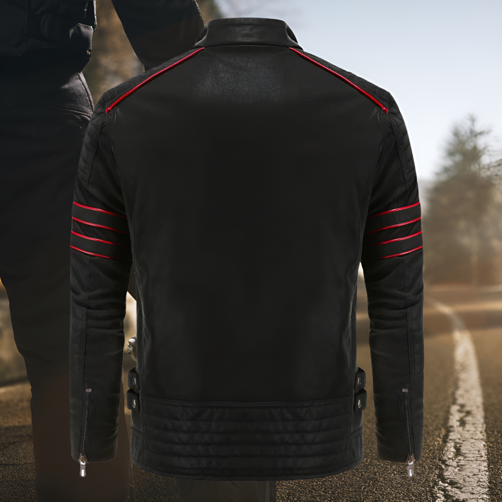 Luxe Men's Leather Jacket | Durable Weather-Resistant Design 1