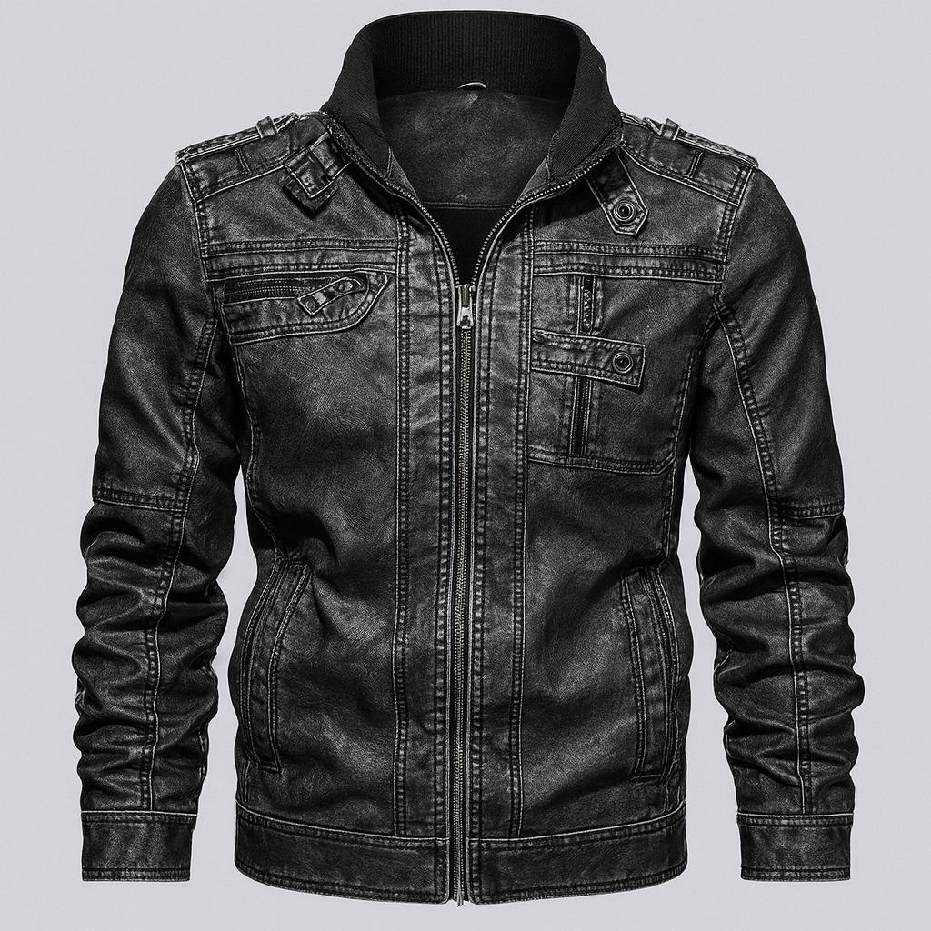 Maverick Men's Jacket | Genuine Leather, Rugged Motorcycle Style 0