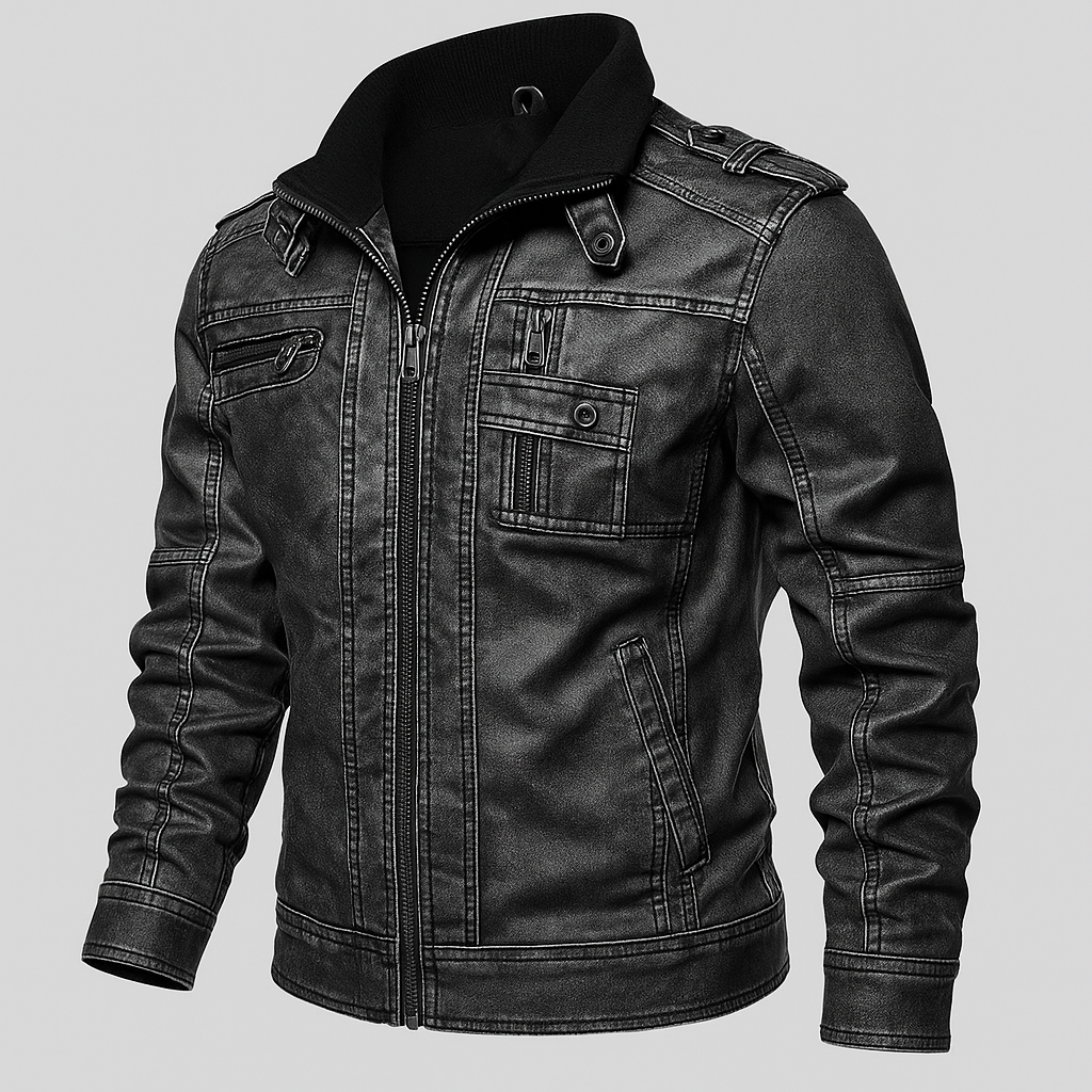 Maverick Men's Jacket | Genuine Leather, Rugged Motorcycle Style 1