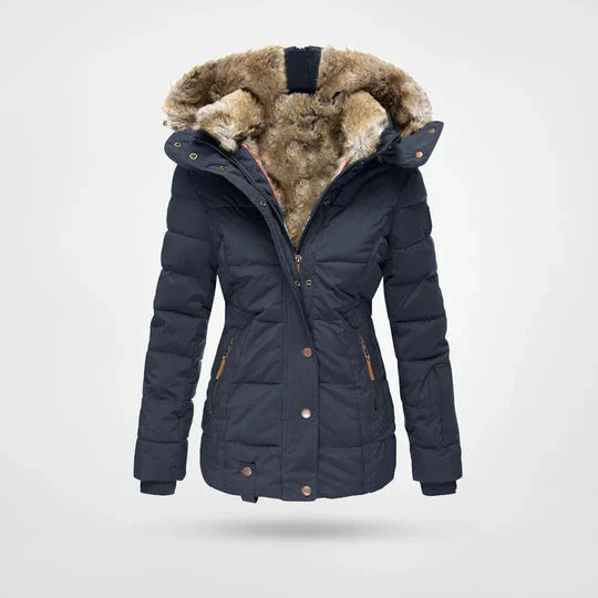 Women’s Waterproof Winter Jacket with Detachable Hood – Insulated Coat for Cold Weather