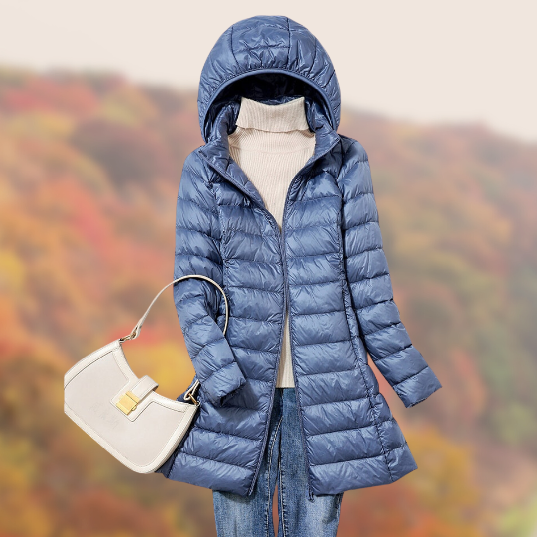 Women’s Lightweight Hooded Puffer Jacket – Waterproof Winter Coat