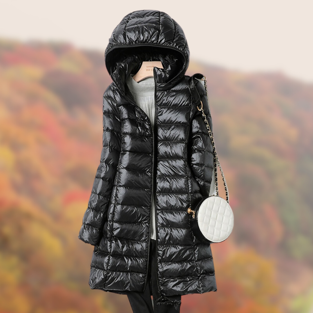 Women’s Lightweight Hooded Puffer Jacket – Waterproof Winter Coat