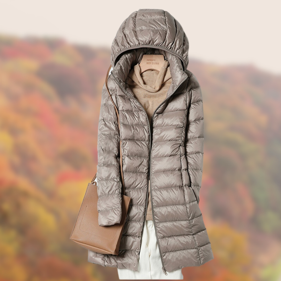 Women’s Lightweight Hooded Puffer Jacket – Waterproof Winter Coat