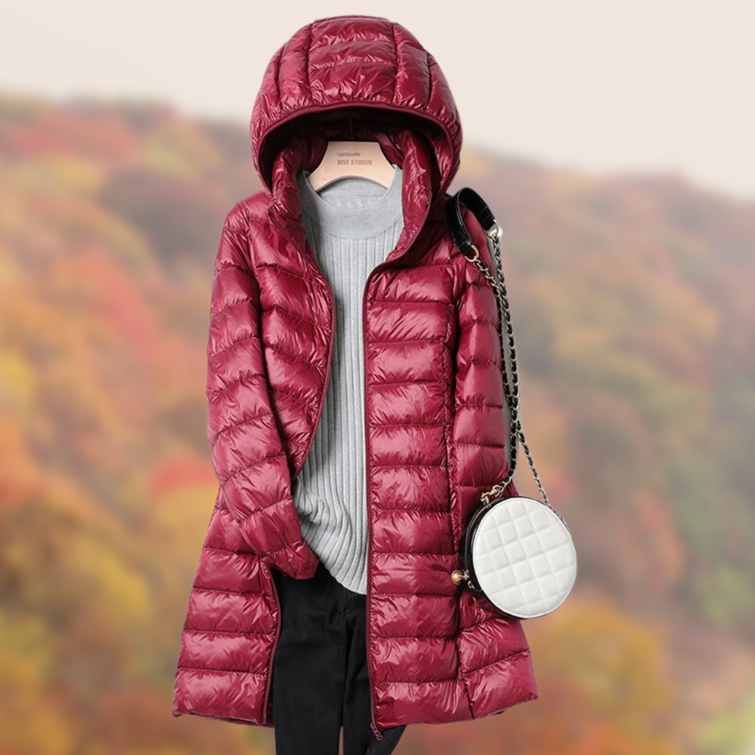 Women’s Lightweight Hooded Puffer Jacket – Waterproof Winter Coat