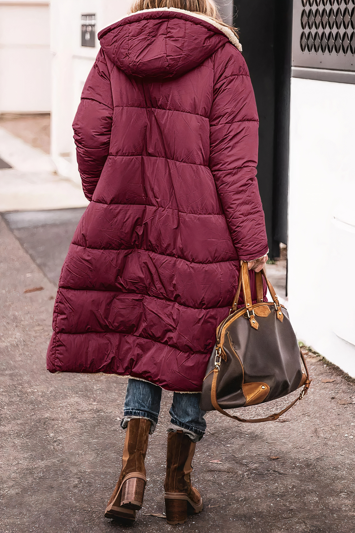 Women’s Reversible Double Layer Parka Jacket – Warm Winter Coat with Plush Lining