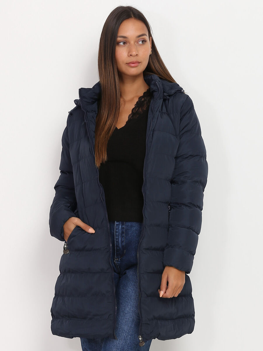Women’s Hooded Padded Winter Coat – Long Warm Jacket