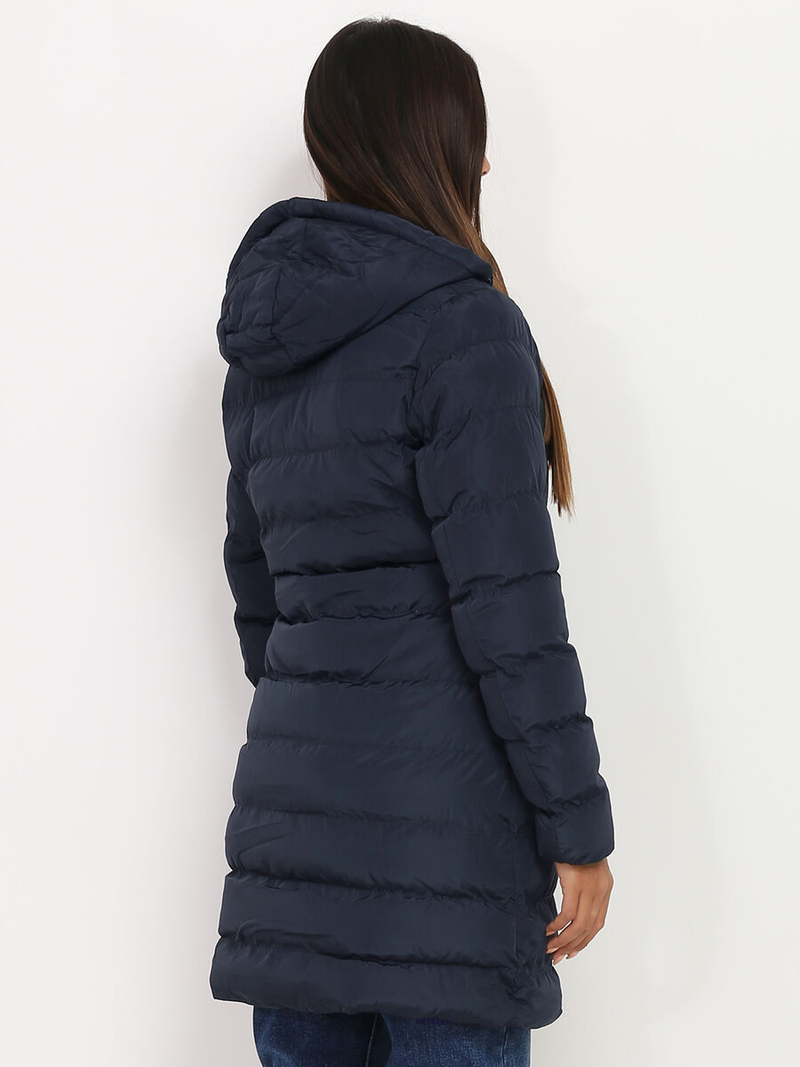 Women’s Hooded Padded Winter Coat – Long Warm Jacket