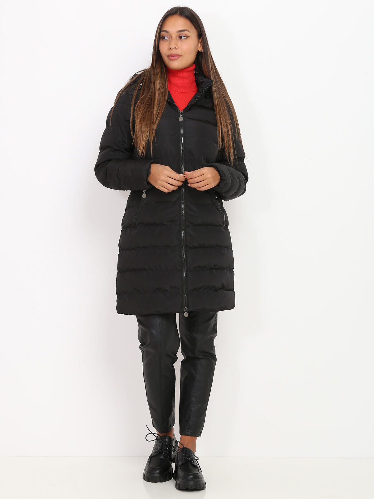 Women’s Hooded Padded Winter Coat – Long Warm Jacket