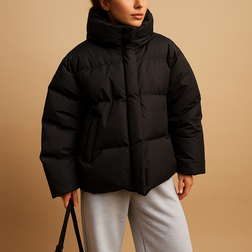 Women's Lightweight Padded Winter Coat with Hood – Insulated and Water-Resistant