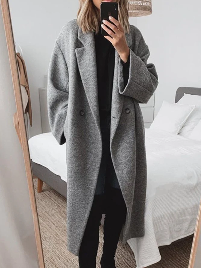 Women’s Classic Winter Coat – Long Wrap Overcoat for Cold Weather