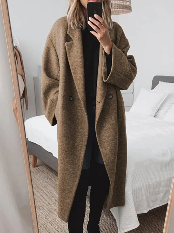 Women’s Classic Winter Coat – Long Wrap Overcoat for Cold Weather