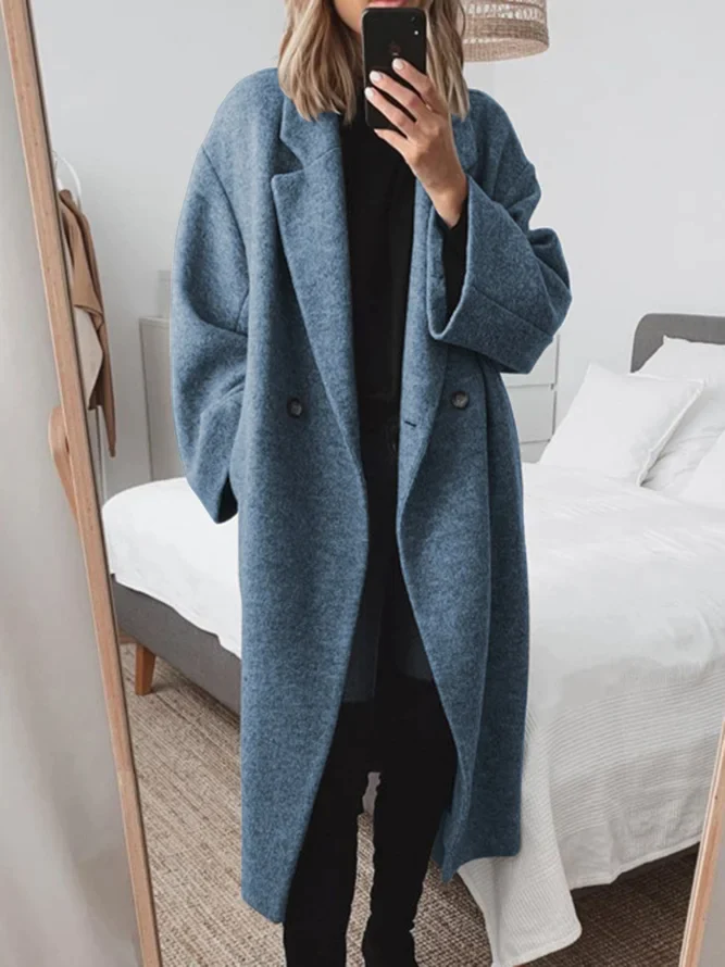 Women’s Classic Winter Coat – Long Wrap Overcoat for Cold Weather