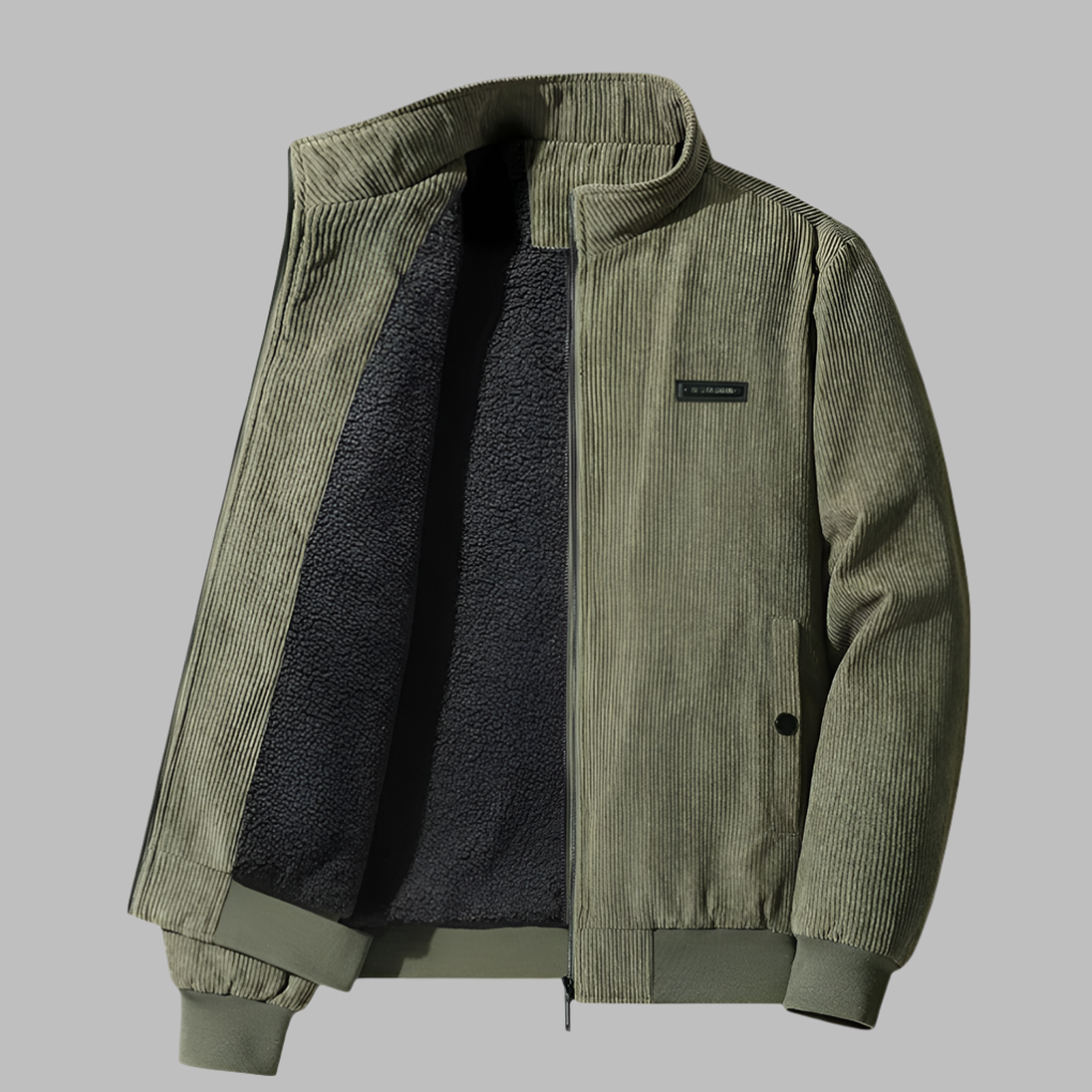 Cody Men's Winter Jacket | Plush Corduroy with Lamb-Like Lining 3