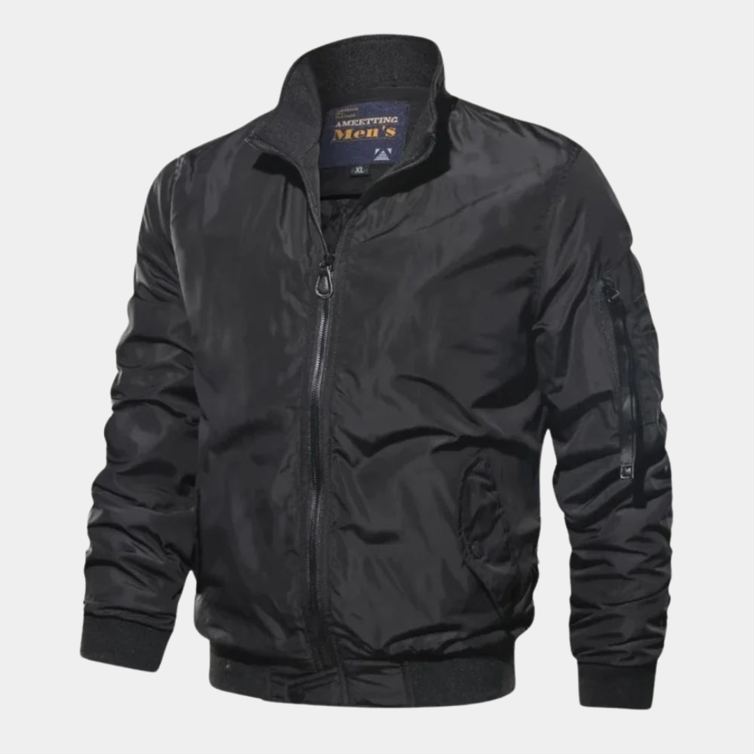 Lando Men's Jacket | Windproof Polyester, Classic Bomber Design 1