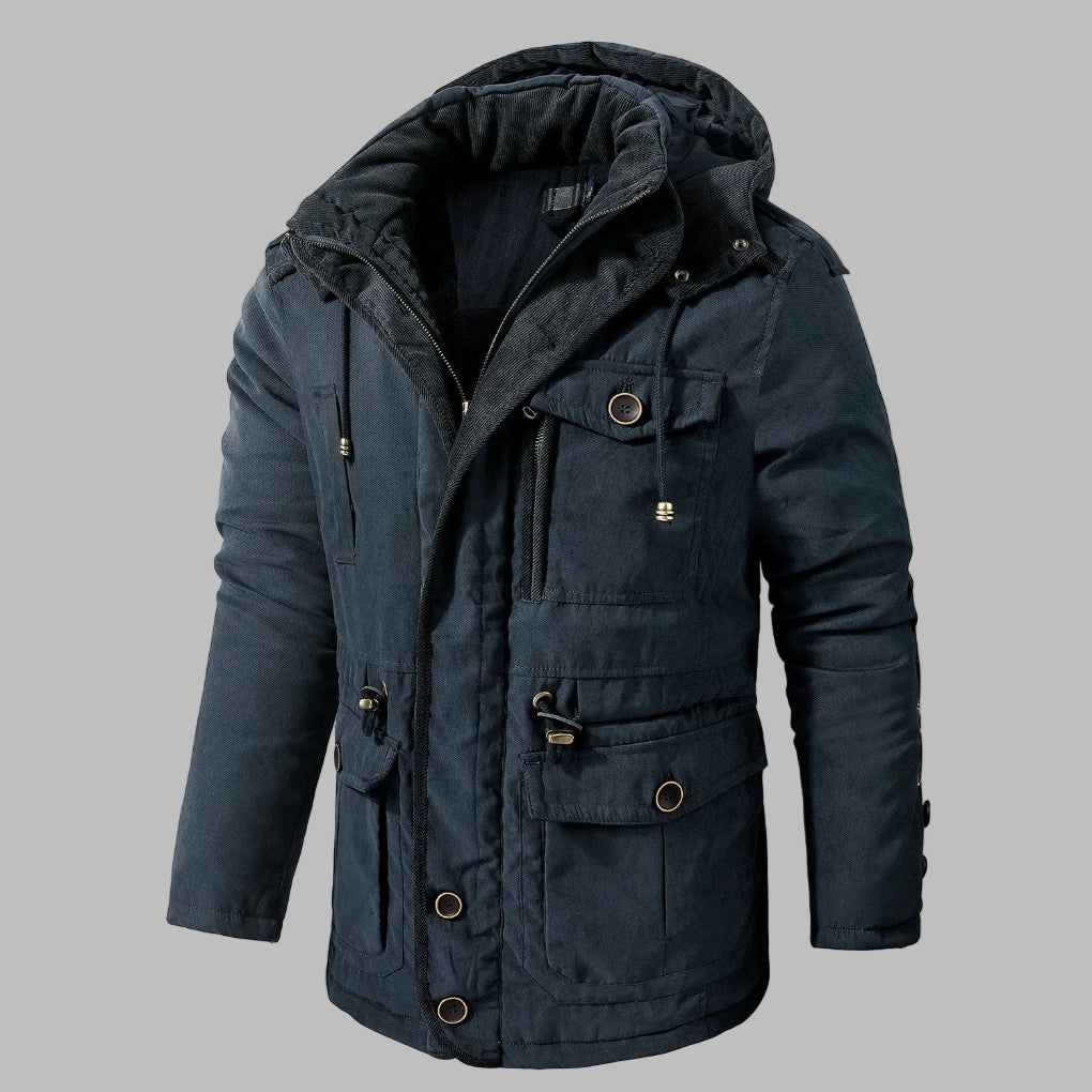 Max Men's Winter Jacket | Durable Fabric, Multi-Pocket Design 0
