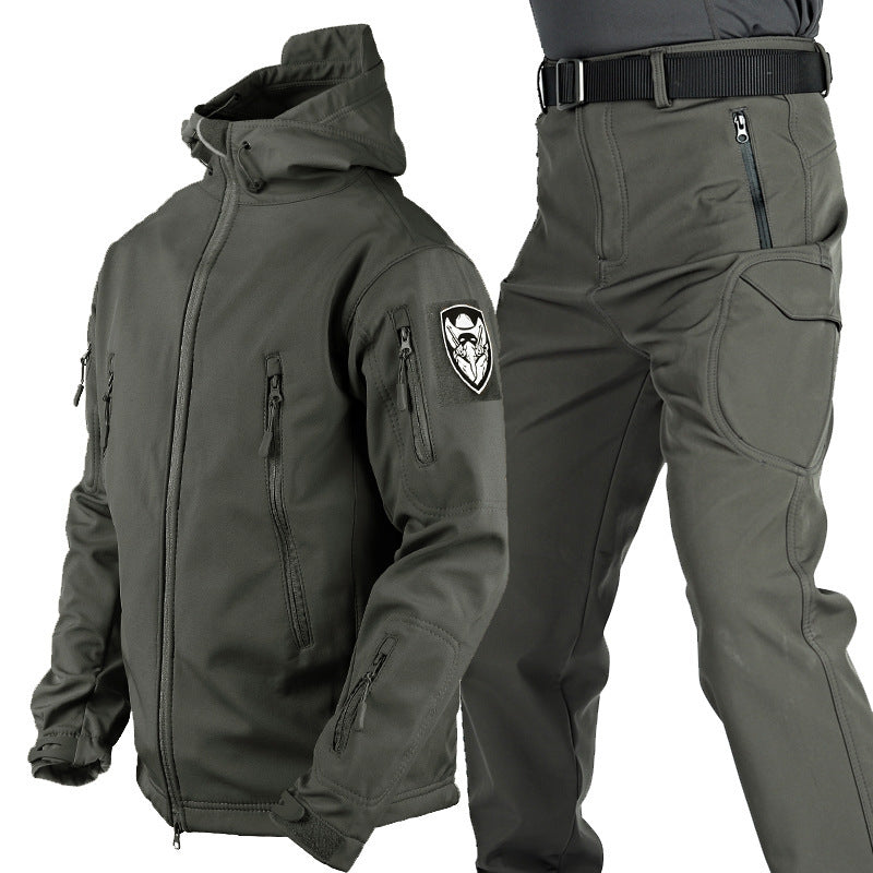 Tactical Men's Jacket | Windproof Water-Resistant Softshell with Fleece Lining 1