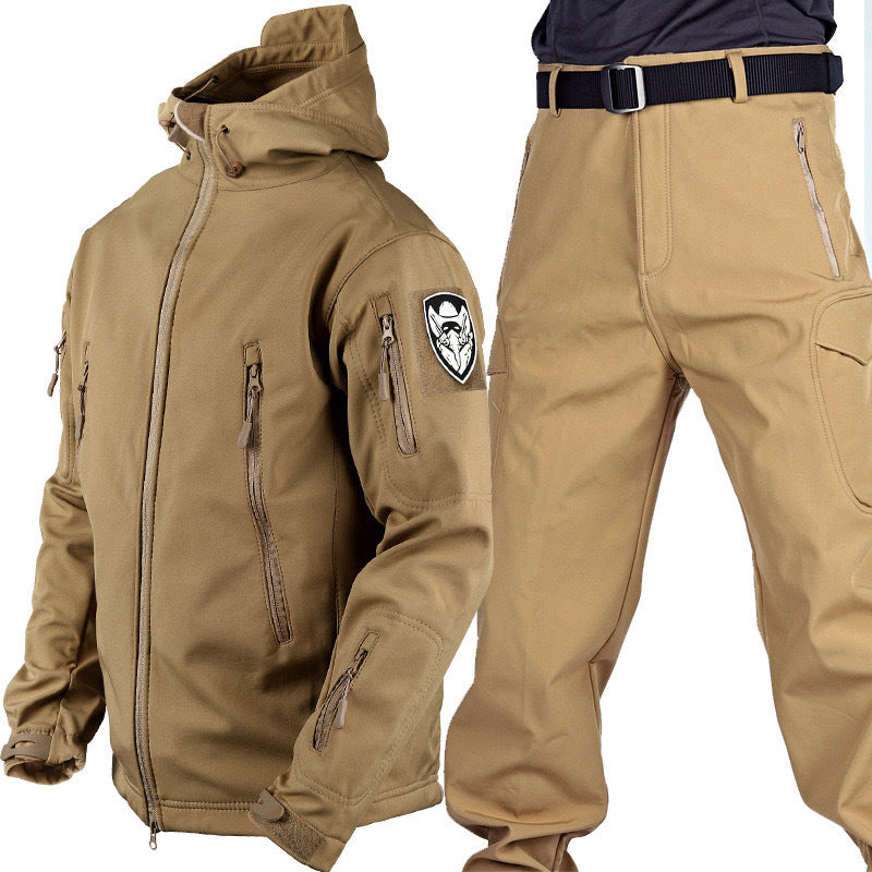 Tactical Men's Jacket | Windproof Water-Resistant Softshell with Fleece Lining 2