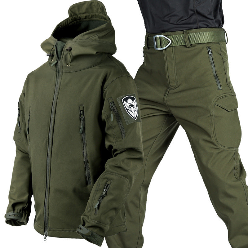 Tactical Men's Jacket | Windproof Water-Resistant Softshell with Fleece Lining 3