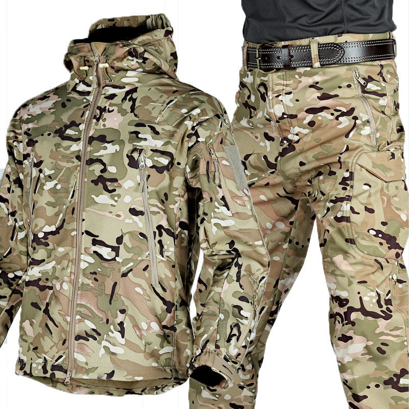 Tactical Men's Jacket | Windproof Water-Resistant Softshell with Fleece Lining 4