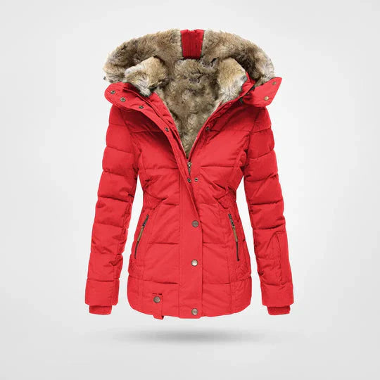 Women’s Waterproof Winter Jacket with Detachable Hood – Insulated Coat for Cold Weather