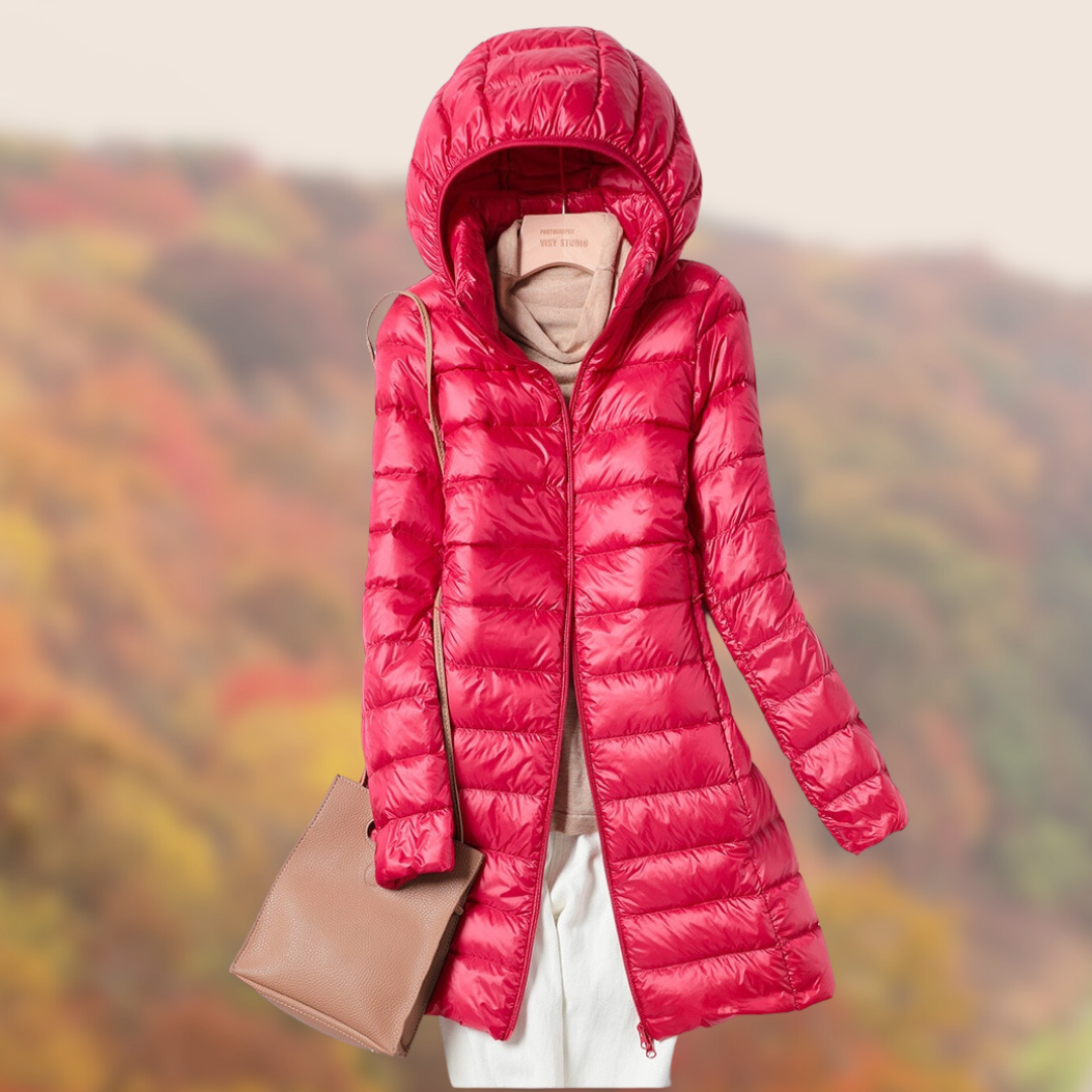 Women’s Lightweight Hooded Puffer Jacket – Waterproof Winter Coat