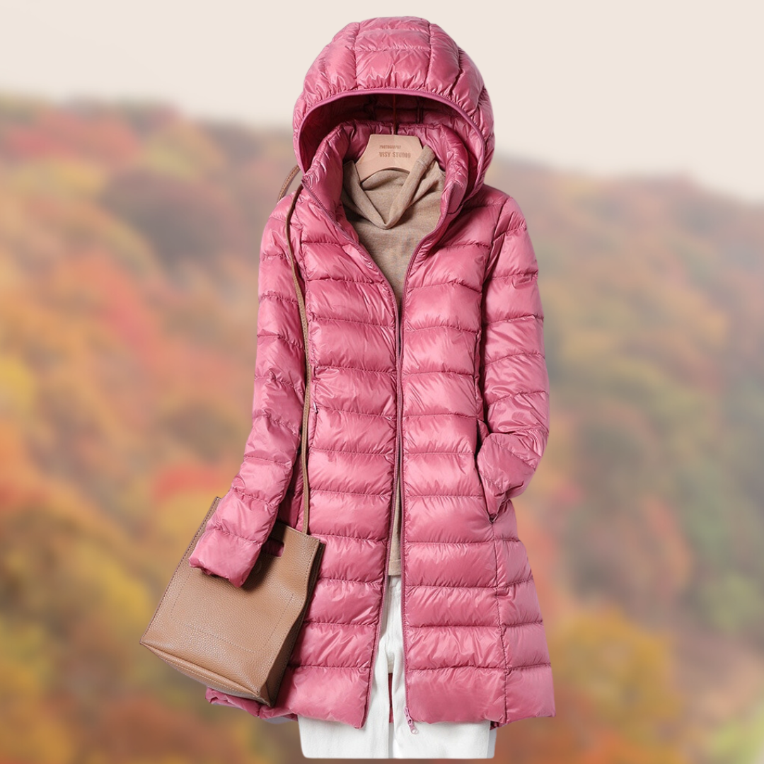 Women’s Lightweight Hooded Puffer Jacket – Waterproof Winter Coat