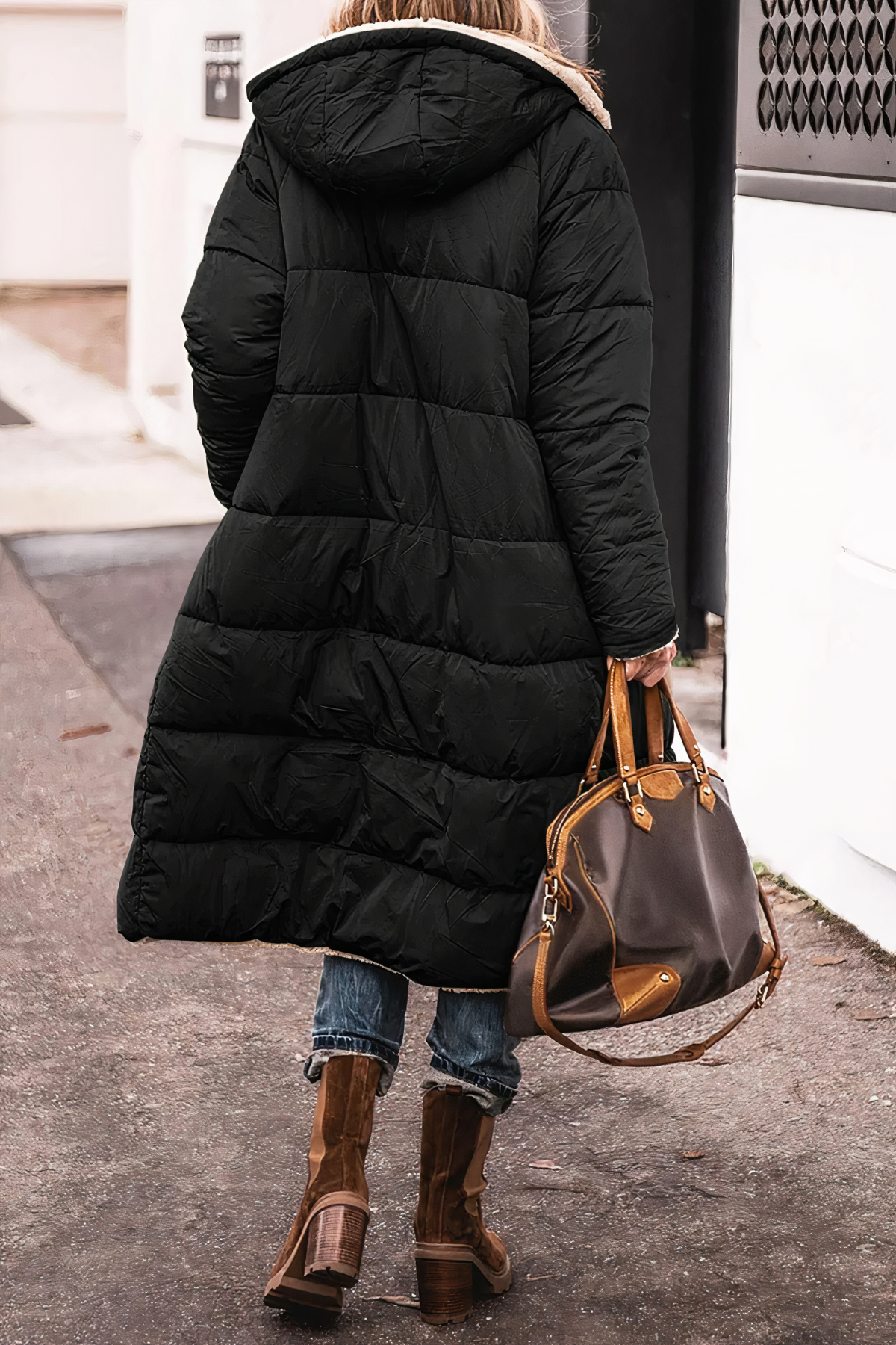 Women’s Reversible Double Layer Parka Jacket – Warm Winter Coat with Plush Lining