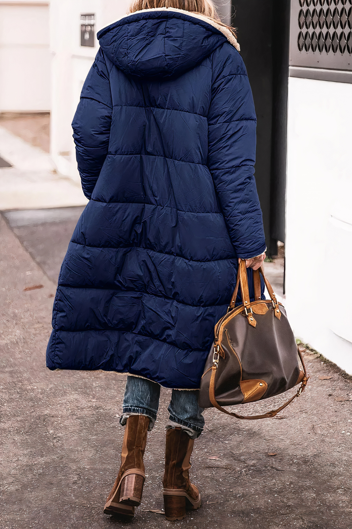 Women’s Reversible Double Layer Parka Jacket – Warm Winter Coat with Plush Lining