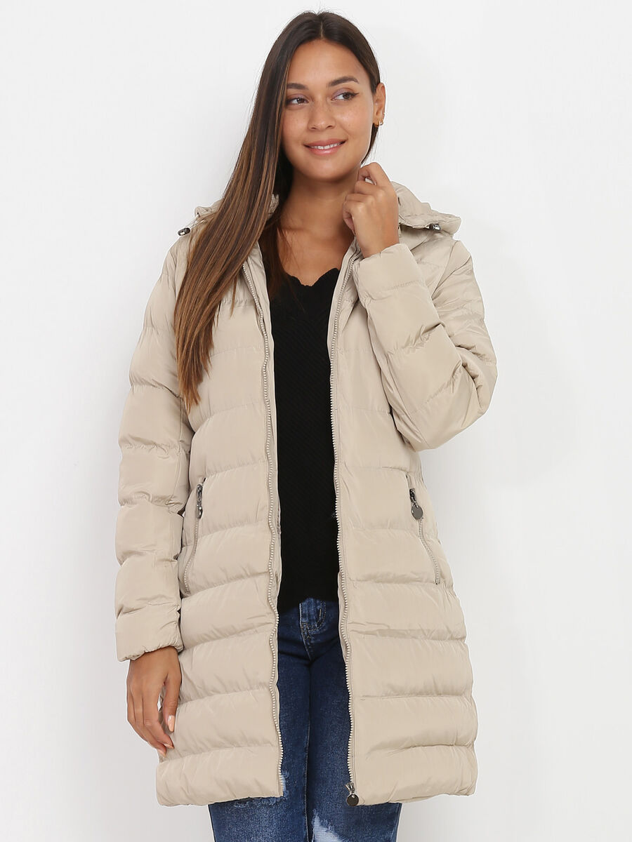Women’s Hooded Padded Winter Coat – Long Warm Jacket