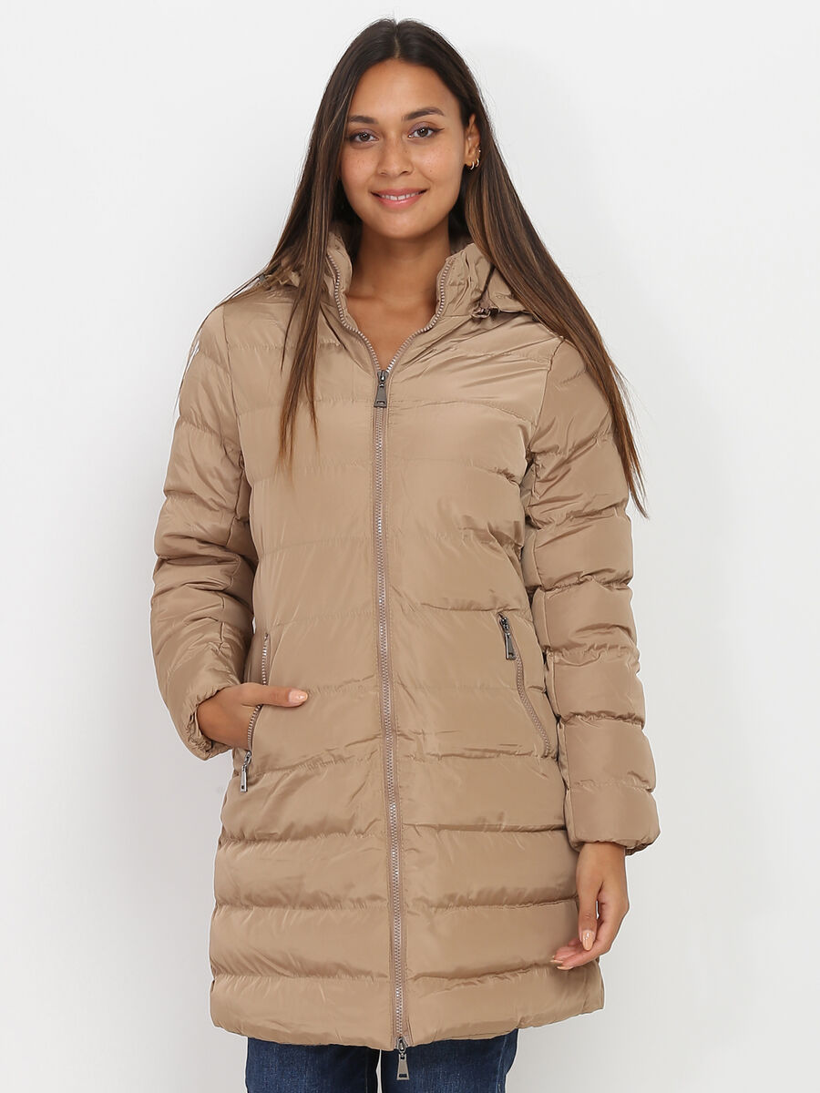 Women’s Hooded Padded Winter Coat – Long Warm Jacket