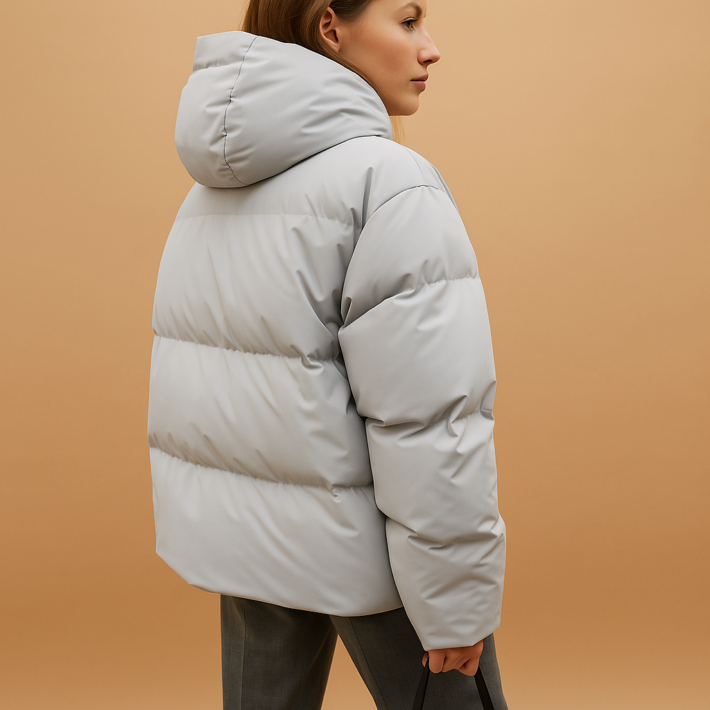 Women's Lightweight Padded Winter Coat with Hood – Insulated and Water-Resistant