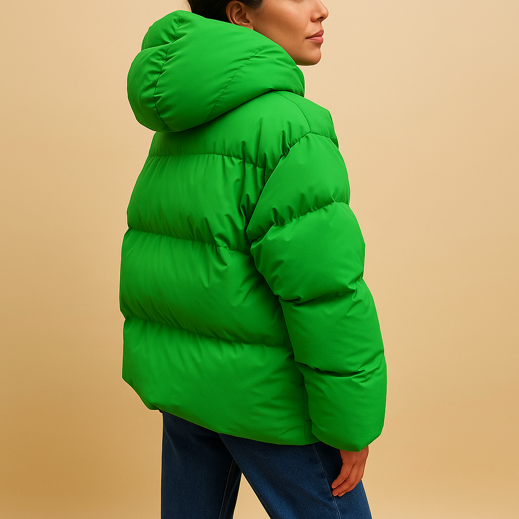 Women's Lightweight Padded Winter Coat with Hood – Insulated and Water-Resistant