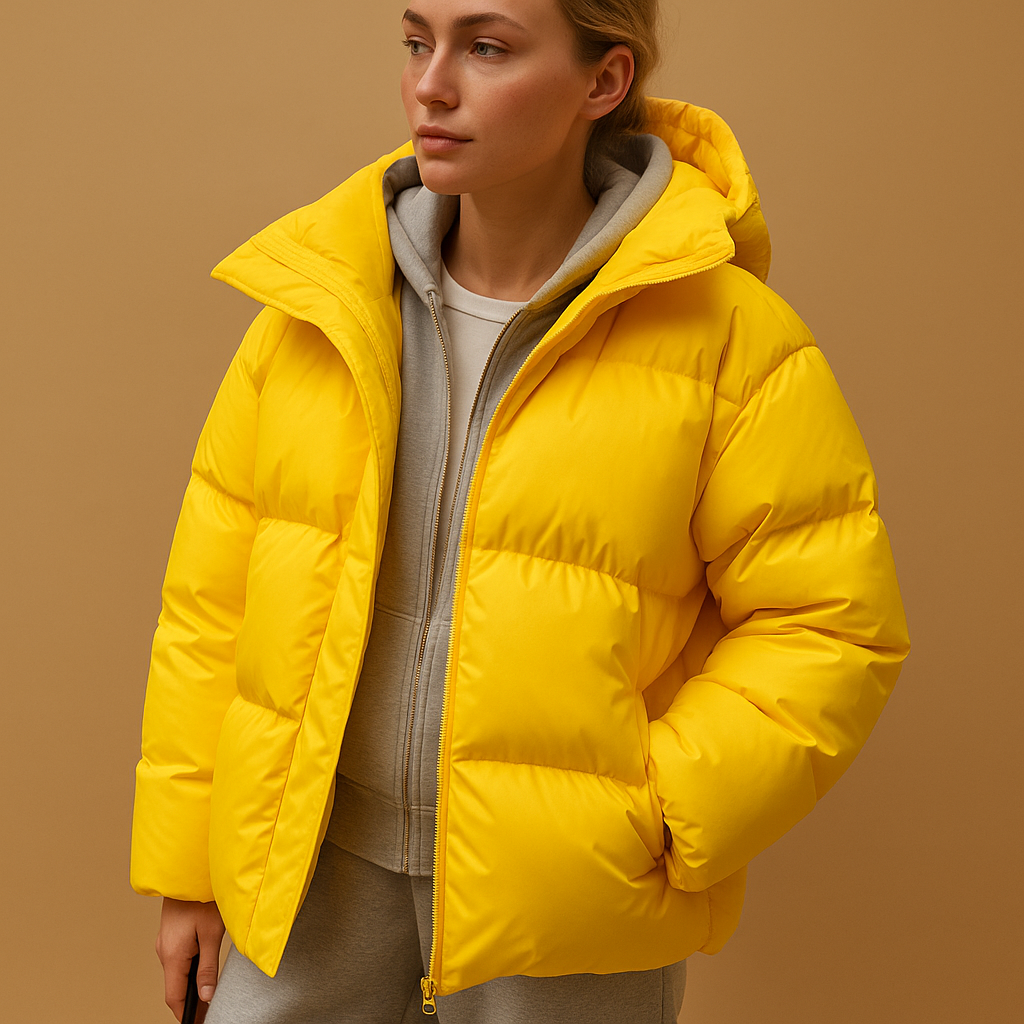 Women's Lightweight Padded Winter Coat with Hood – Insulated and Water-Resistant