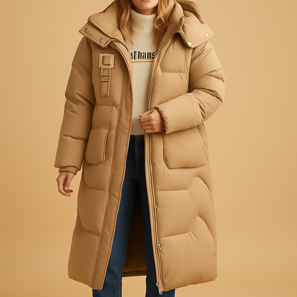 Women’s Winter Coat with Pockets – Warm Lined Jacket for Everyday Wear